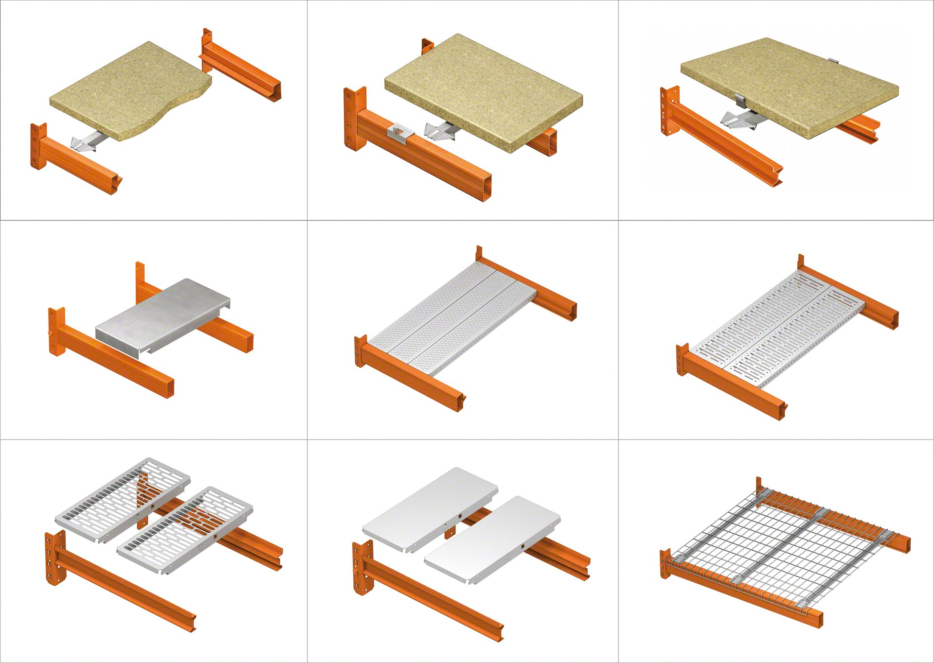 Na regałach paletowych można zamontować różnego rodzaju półki